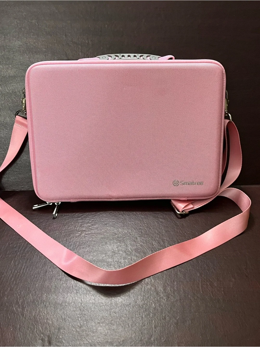 Smatree pink hard shell laptop case with strap